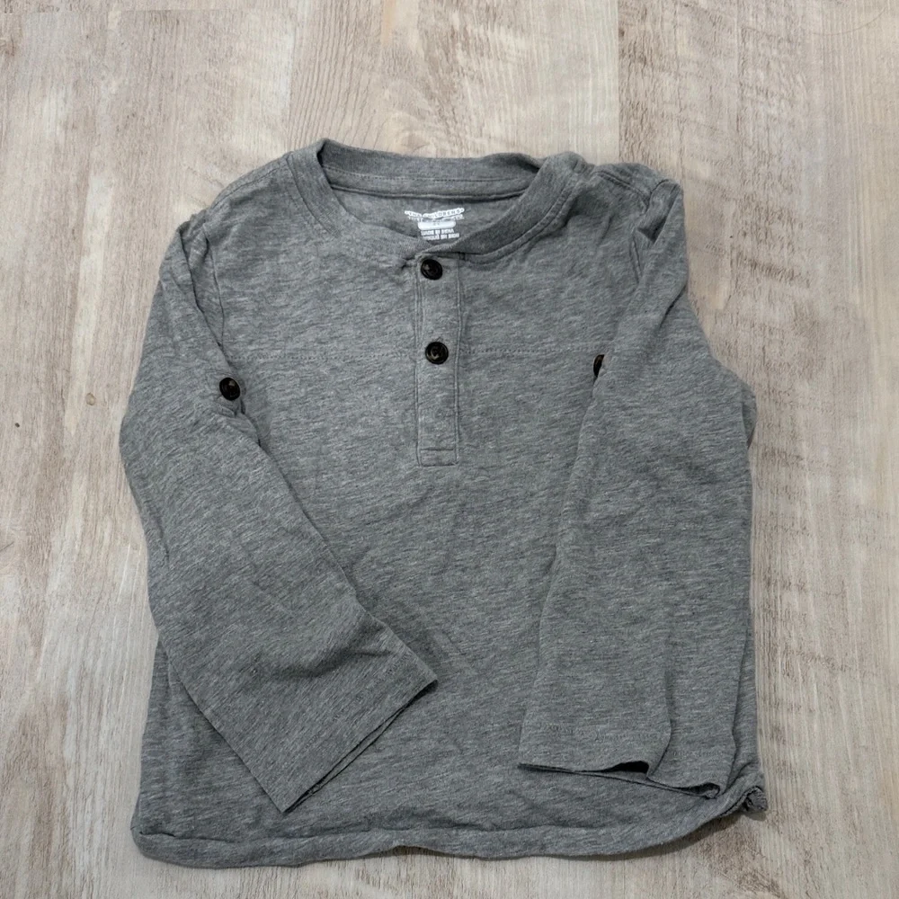 The Children's Place Gray Long-Sleeve Henley Top